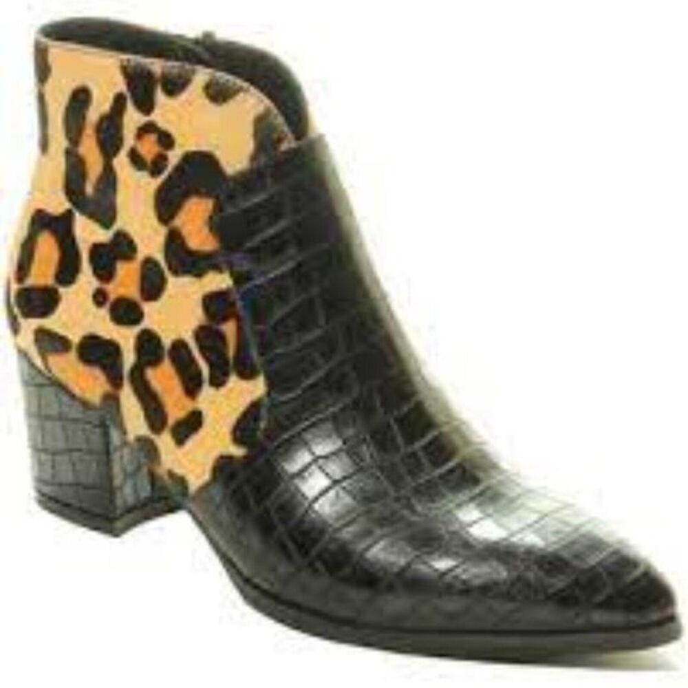NWOB VANELI XILENE croc calf hair leopard boots 11 N  love these